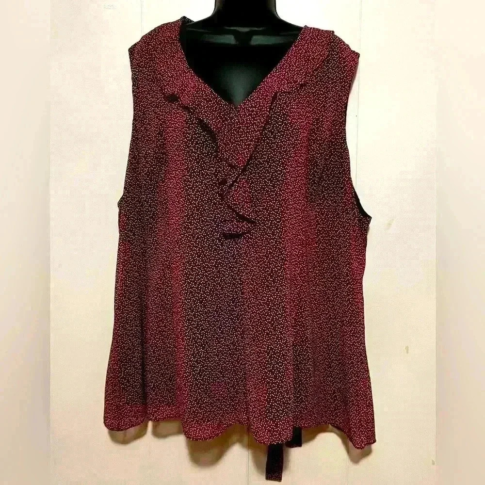 Maroon/Reddish-Purpley Flowing Blouse Womens Sz 3x by Marybelle